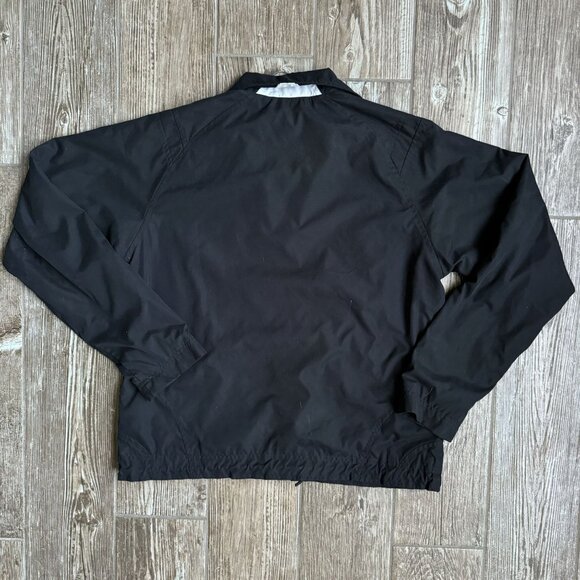 Vtg Women Nike‎ Track Jacket Y2K Black White Yellow Accents M Tennis Prep - Picture 7 of 7
